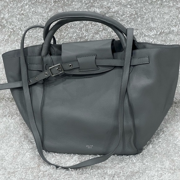 CELINE Big Bag 2WAY Shoulder Handbag Gray Ladies - Picture 1 of 14